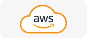 AWS cloud logo with orange outline