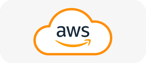 A cloud with the aws logo on it.