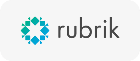 A logo of rubrik is shown.