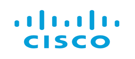 A green background with the word cisco written in blue.